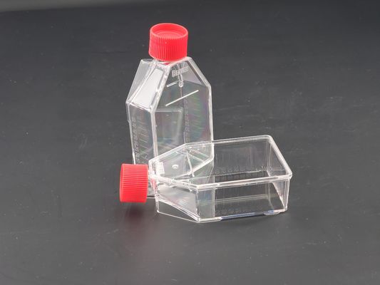 Steril Polystyrene 25cm2 Labu TCT Flask Kultur Sel Tertutup