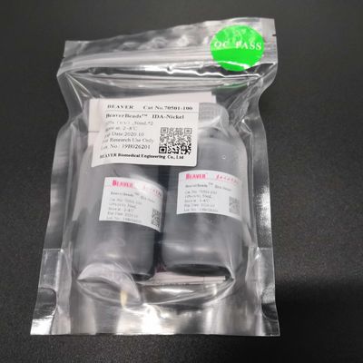 100 mL Pemurnian Protein Tag-nya Manik-manik Magnetik IDA-Nikel 30μm 10% Persentase Volume
