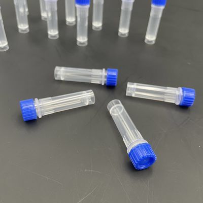 Vial Pengumpulan Sampel Polypropylene Medis 1,8 mL Dengan Cincin Bersama Steril